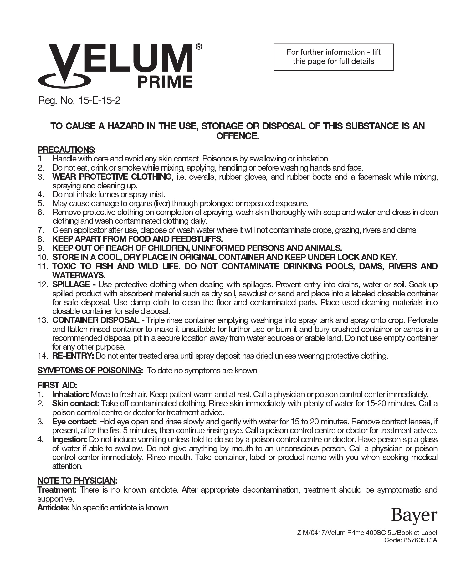 VELUM 400 SC